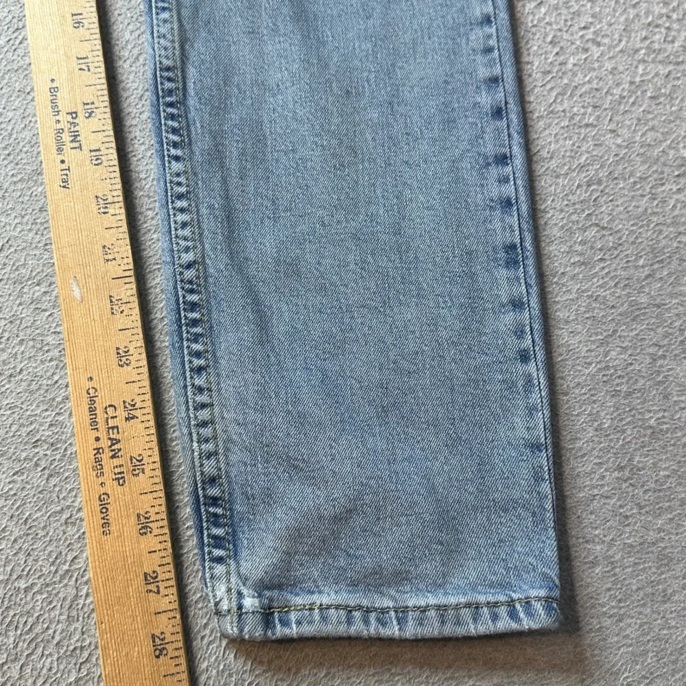Levi's 502 Jeans Mens 31x32 (30x28) Light Wash Taper Tapered‎ Fit Stretch Denim